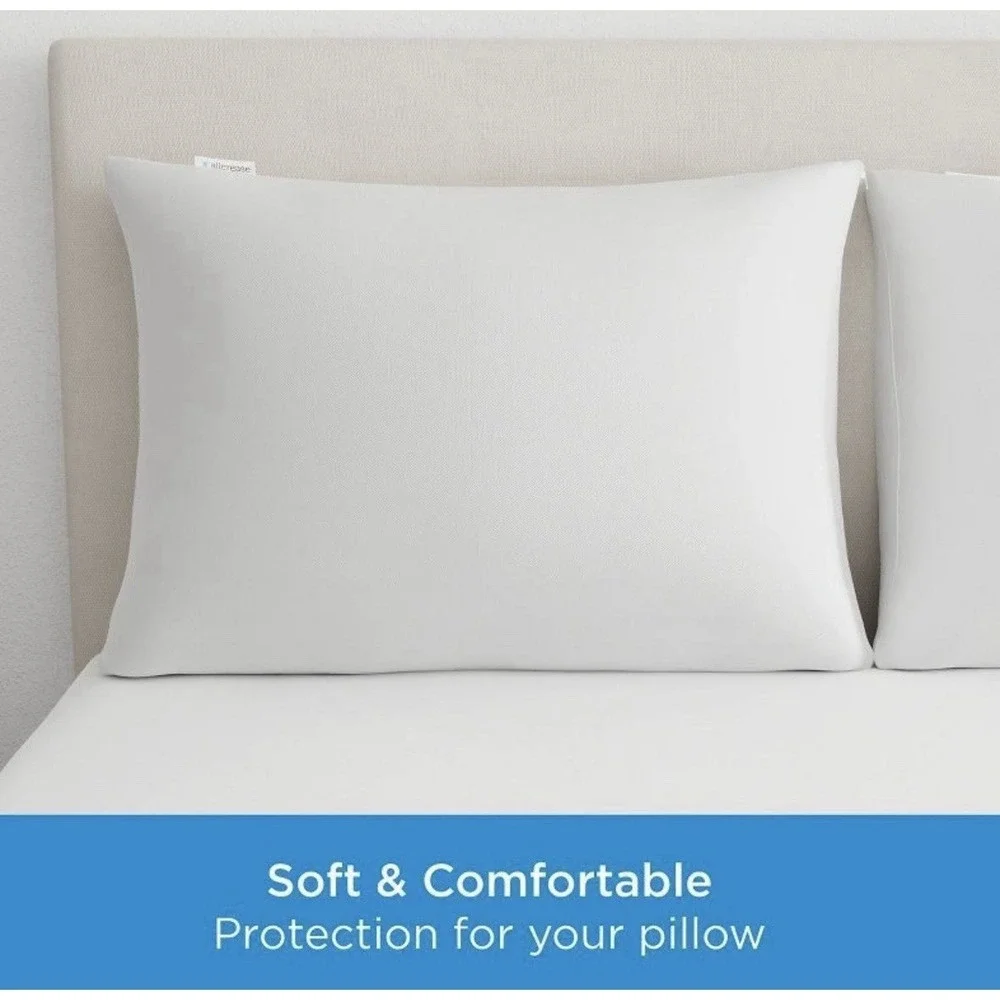 AllerEase Zippered Pillow Protectors Waterproof Standard / Queen (2Pack)